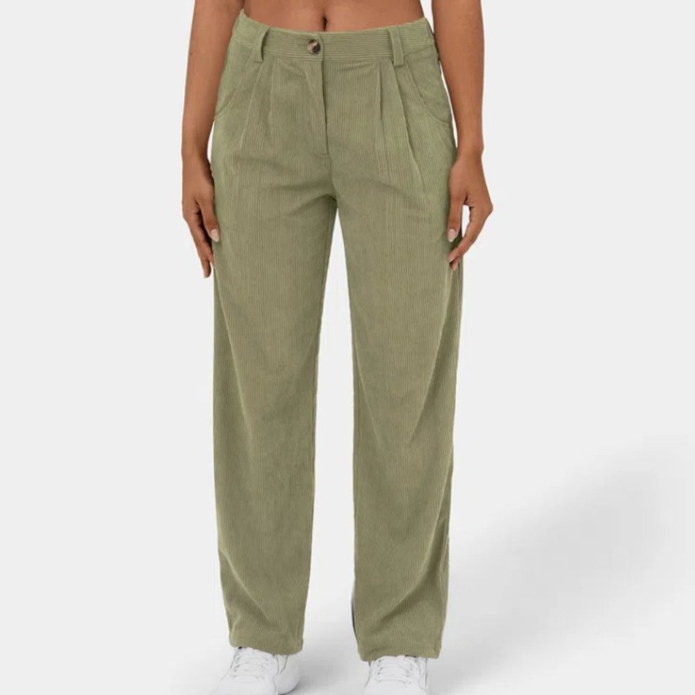 Olive Green Corduroy Pants (Medium)